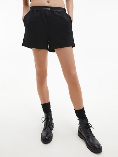 Calvin Klein Ruhák HU917879 | Calvin Klein Reconsidered Stretch Milano Jersey Női Rövidnadrág Fekete